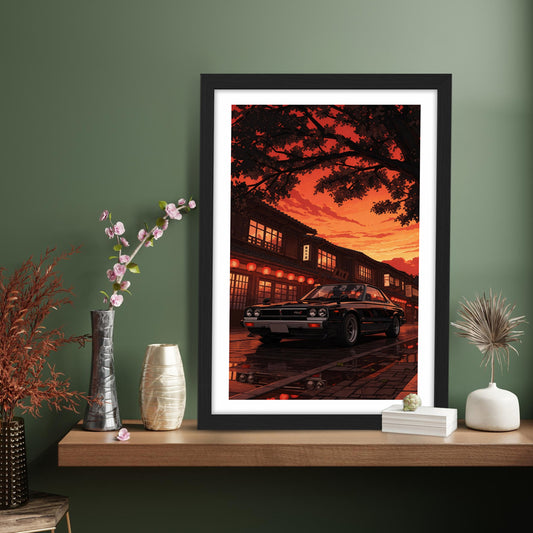 Skyline in Sunset Lane Wall Frame