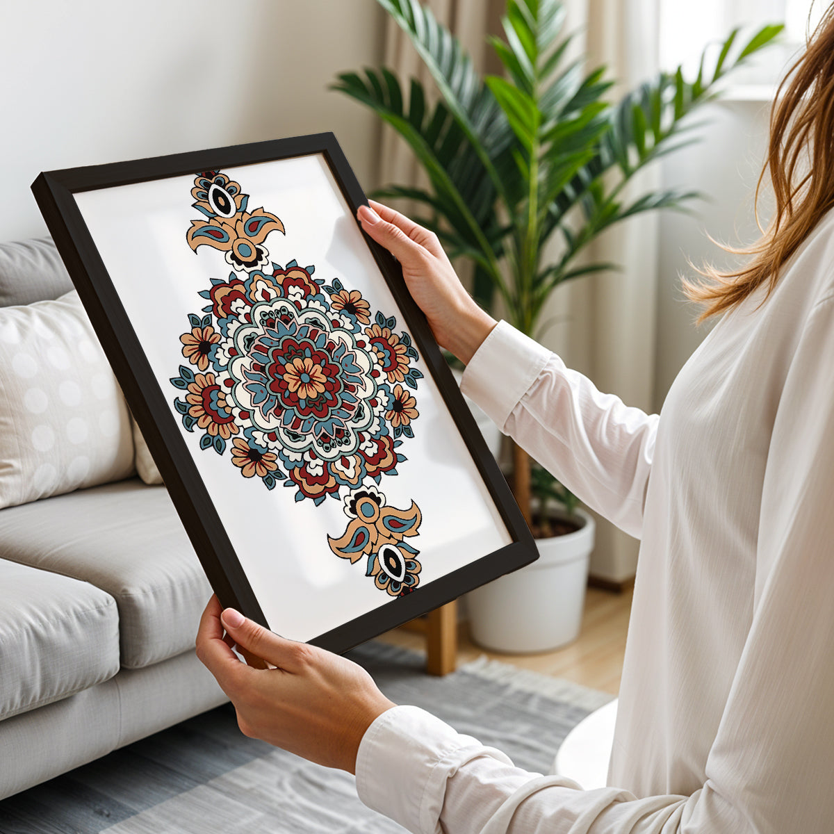 Vintage Mandala Pattern Wall Frame
