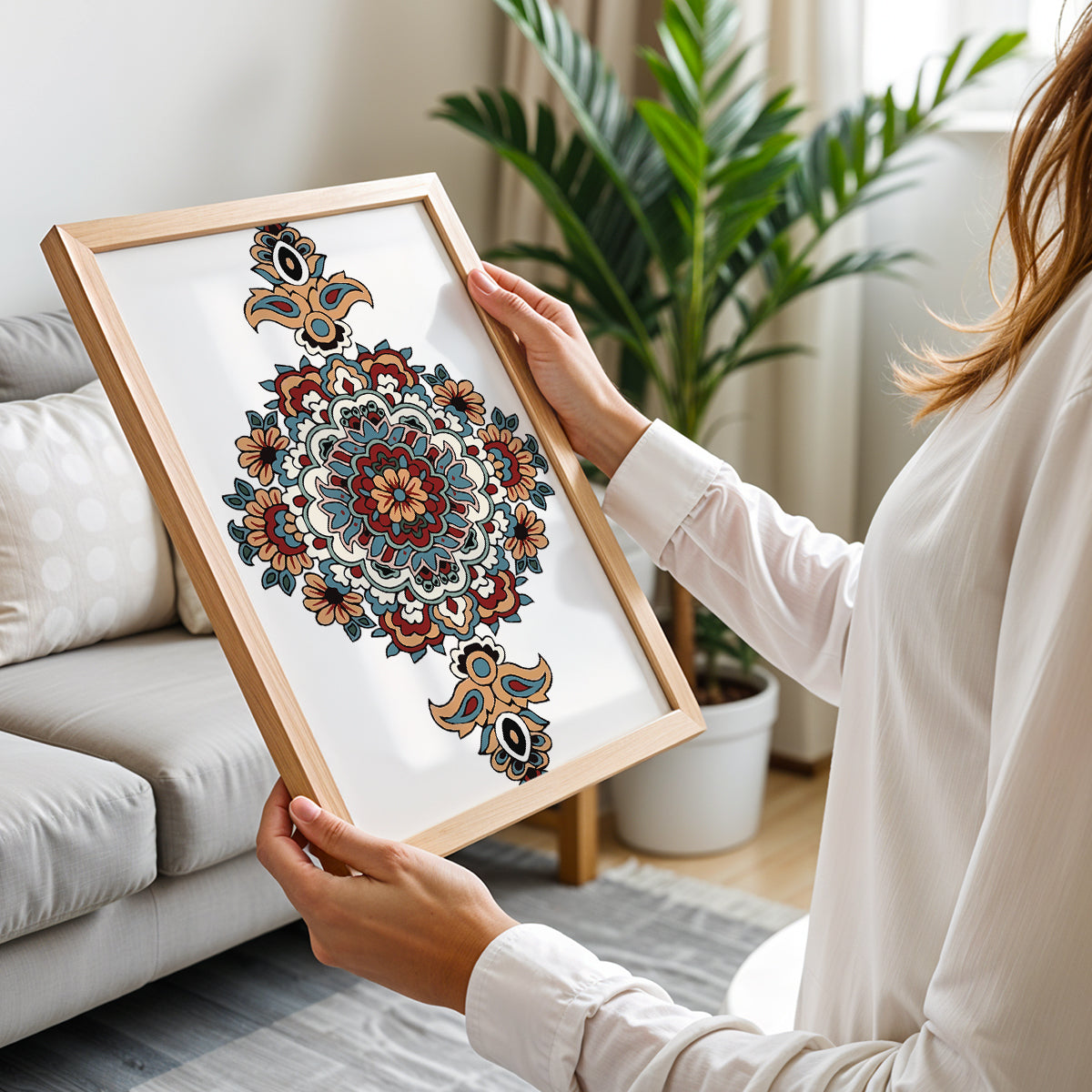 Vintage Mandala Pattern Wall Frame