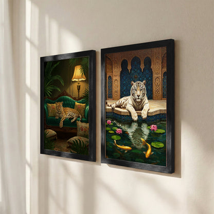 Majestic Jungle Cats Wall Art Set