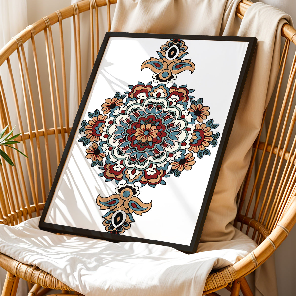 Vintage Mandala Pattern Wall Frame