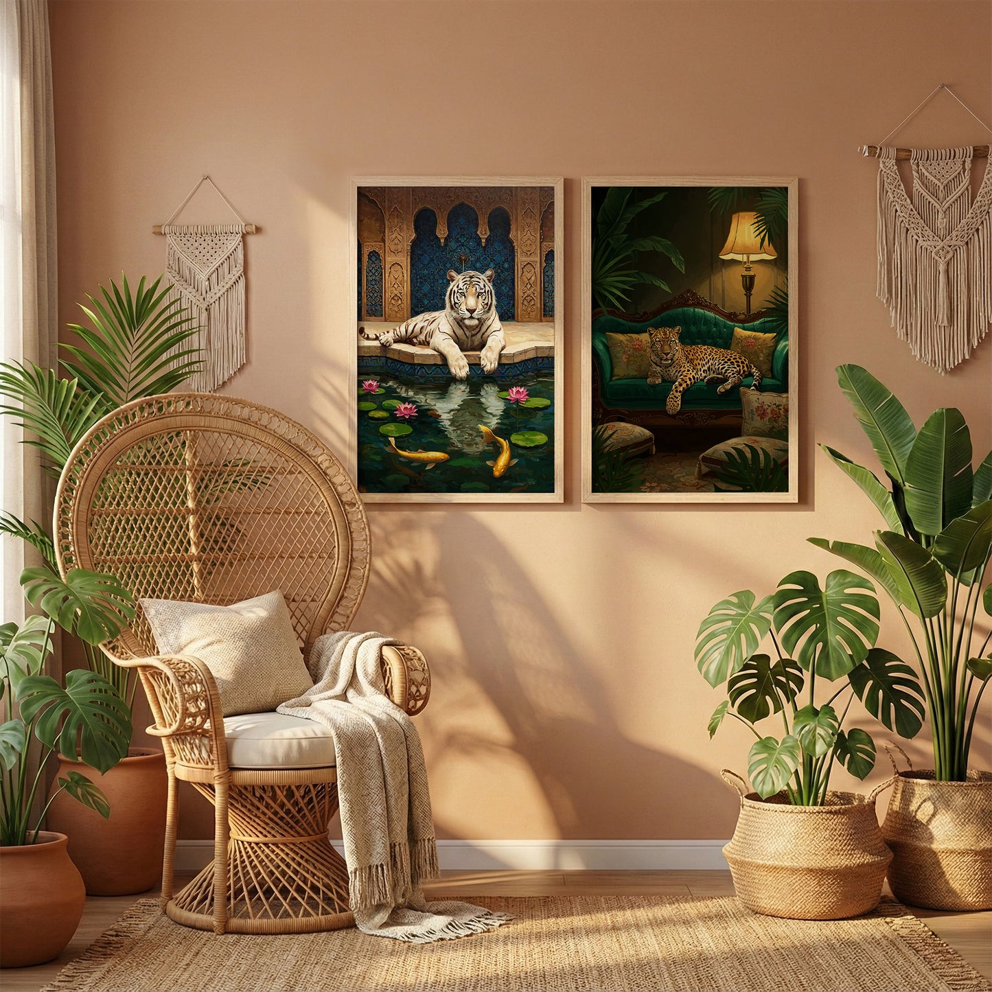 Majestic Jungle Cats Wall Art Set