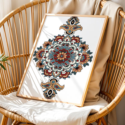 Vintage Mandala Pattern Wall Frame