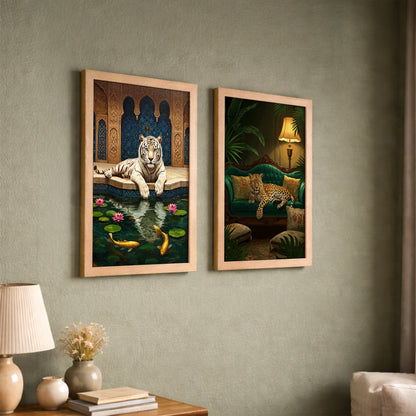 Majestic Jungle Cats Wall Art Set