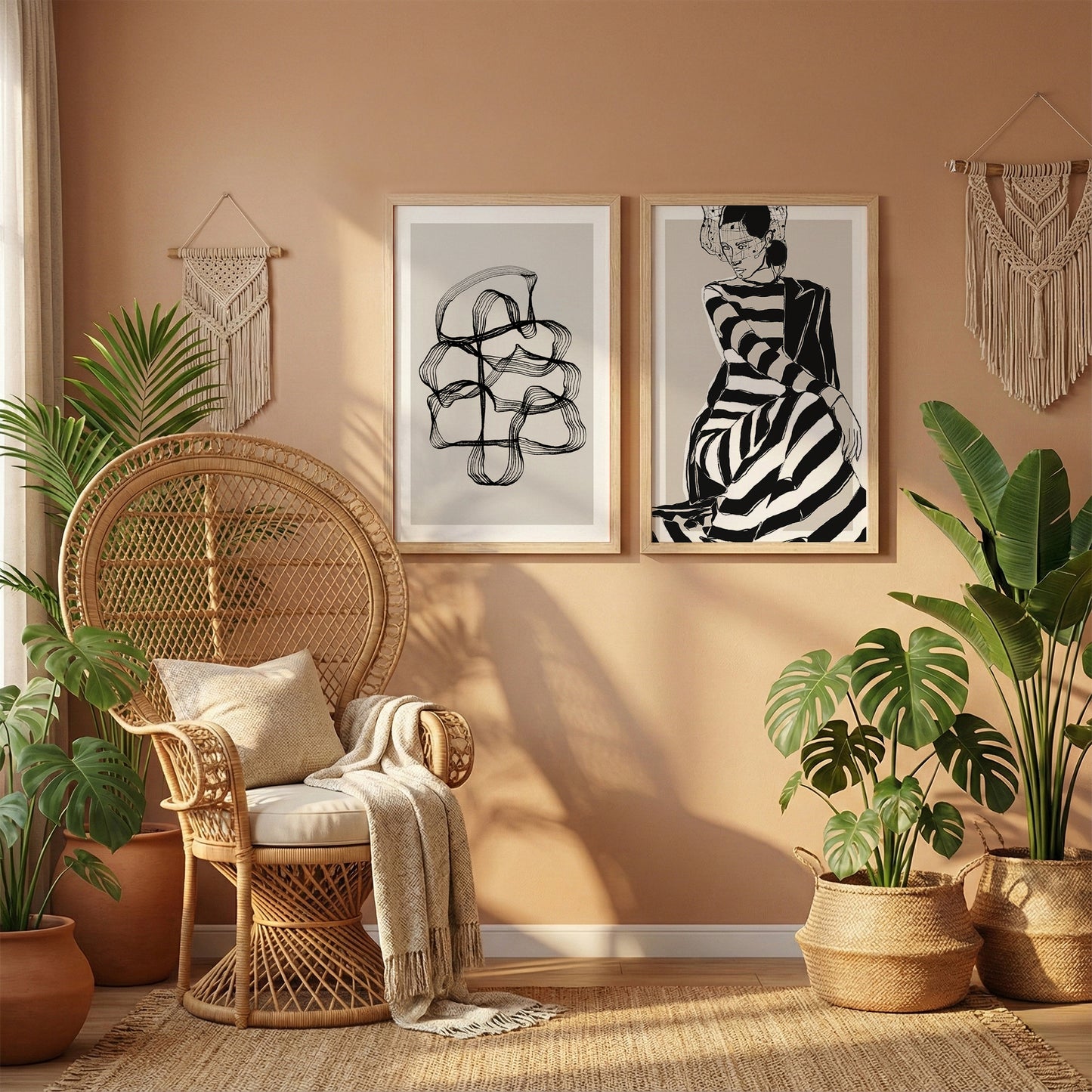 Monochrome Elegance Wall Art Set