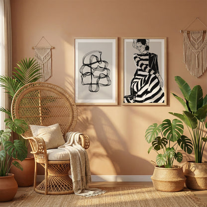 Monochrome Elegance Wall Art Set
