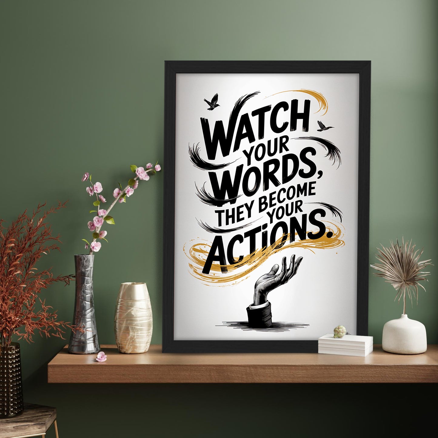 Watch Your Words Inspirational Poster