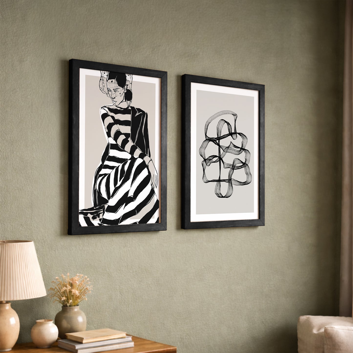 Monochrome Elegance Wall Art Set