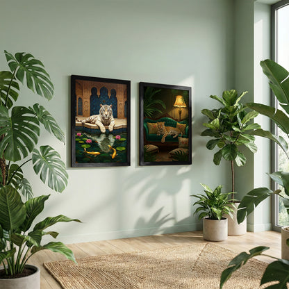 Majestic Jungle Cats Wall Art Set