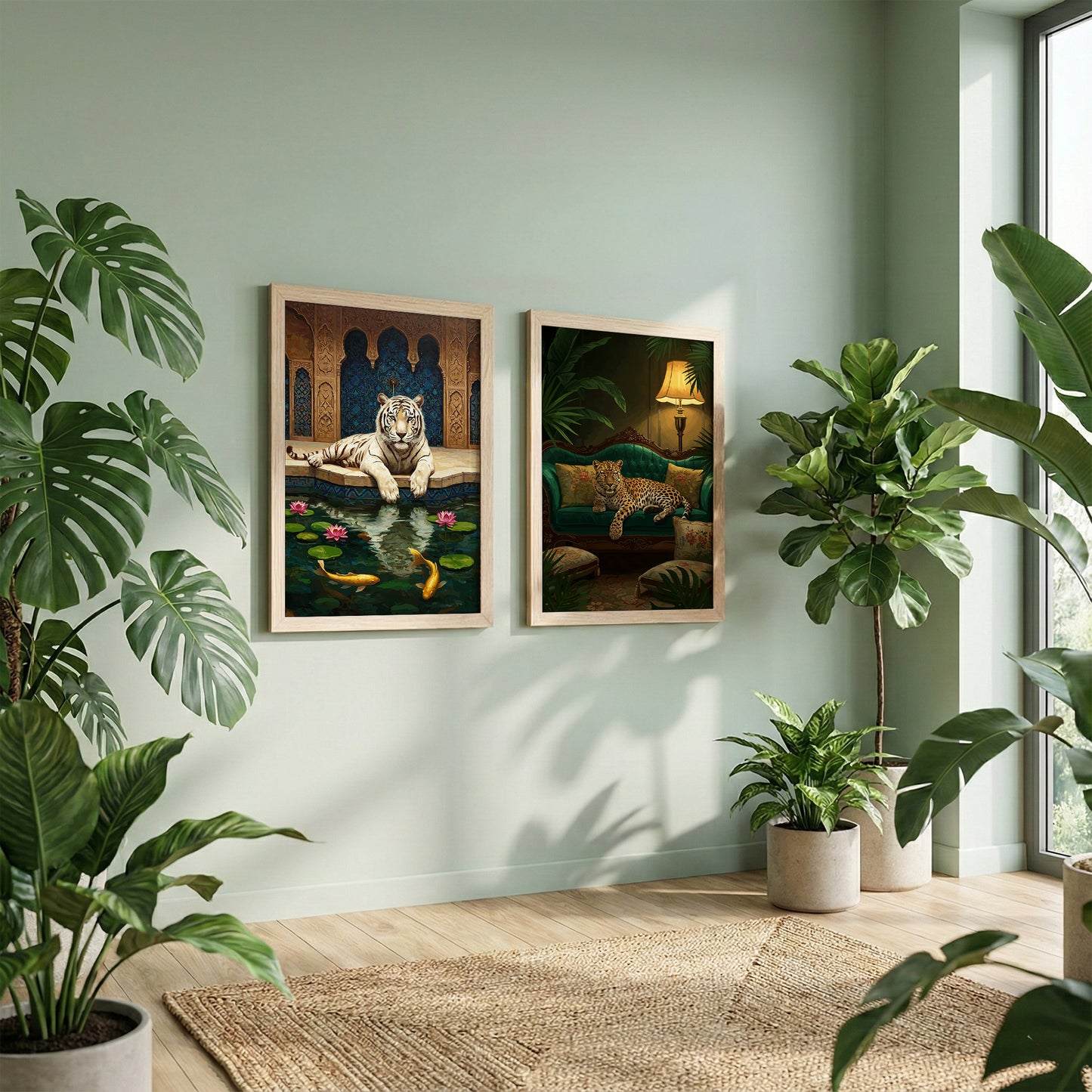 Majestic Jungle Cats Wall Art Set