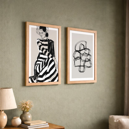 Monochrome Elegance Wall Art Set