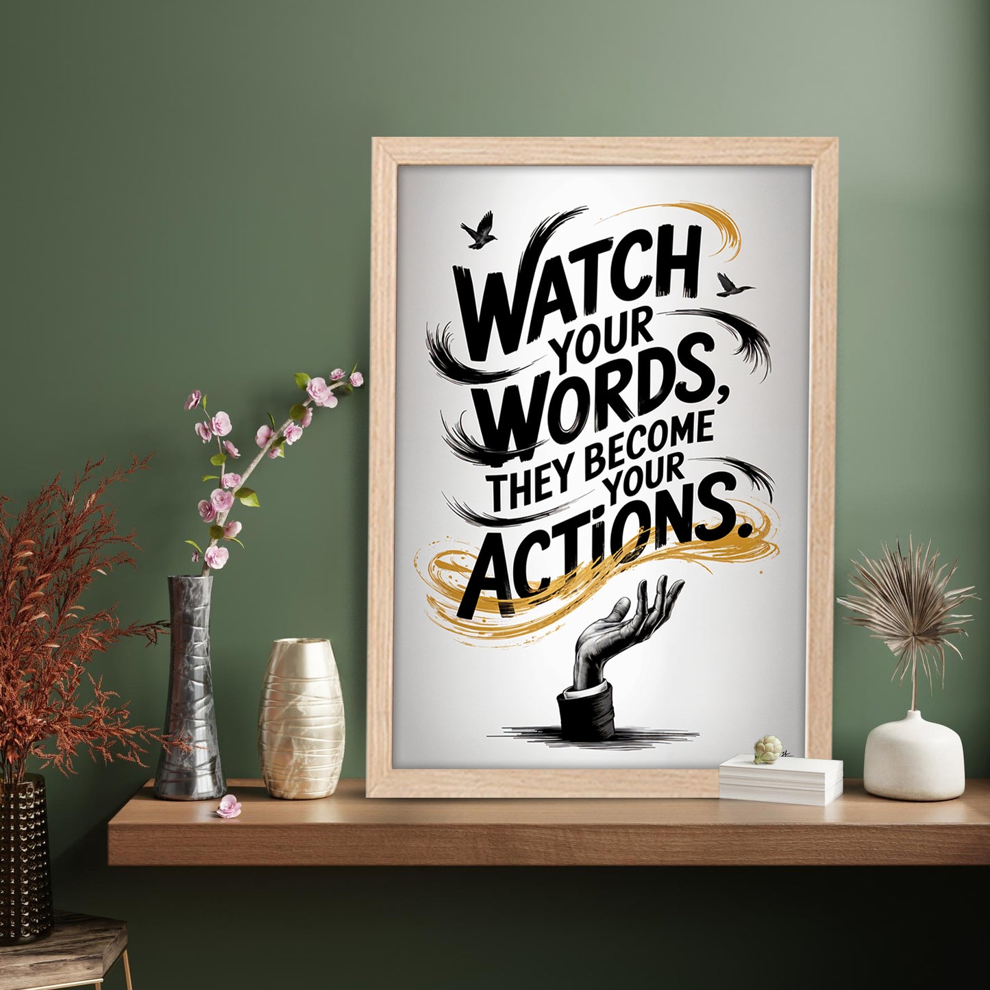 Watch Your Words Inspirational Poster
