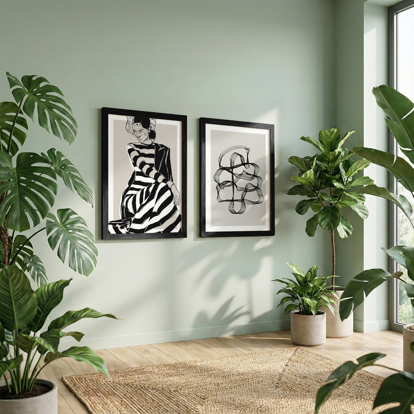 Monochrome Elegance Wall Art Set