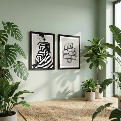 Monochrome Elegance Wall Art Set
