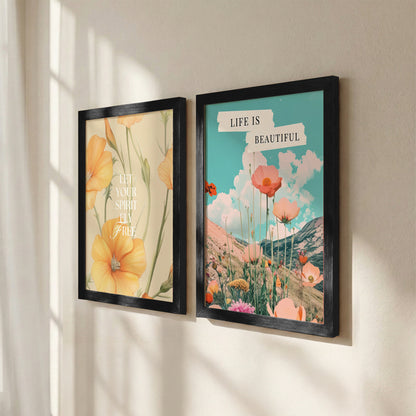 Life is Beautiful Wall Art Set of 2
