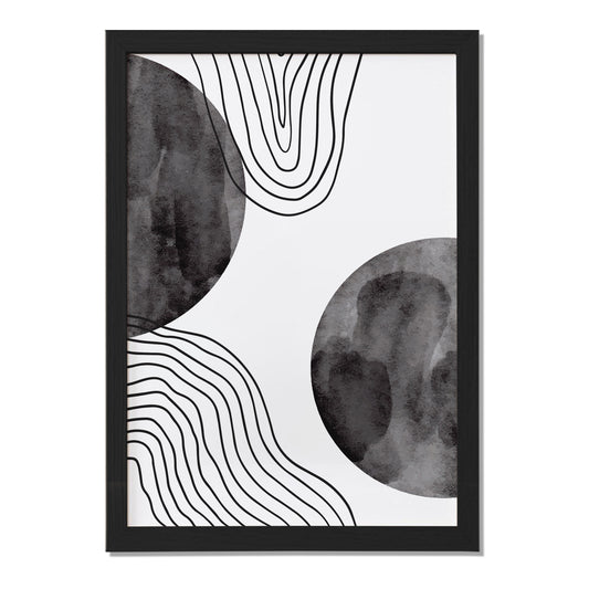 Geometric Wave Abstract Poster