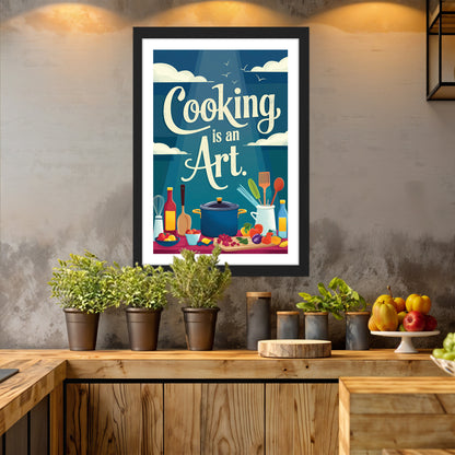 Cooking Is Art Wall Frame