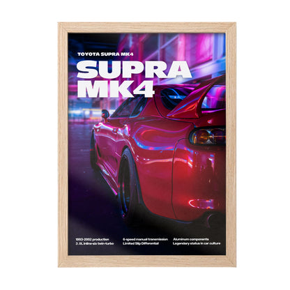 Supra MK4 Night Drive Wall Art