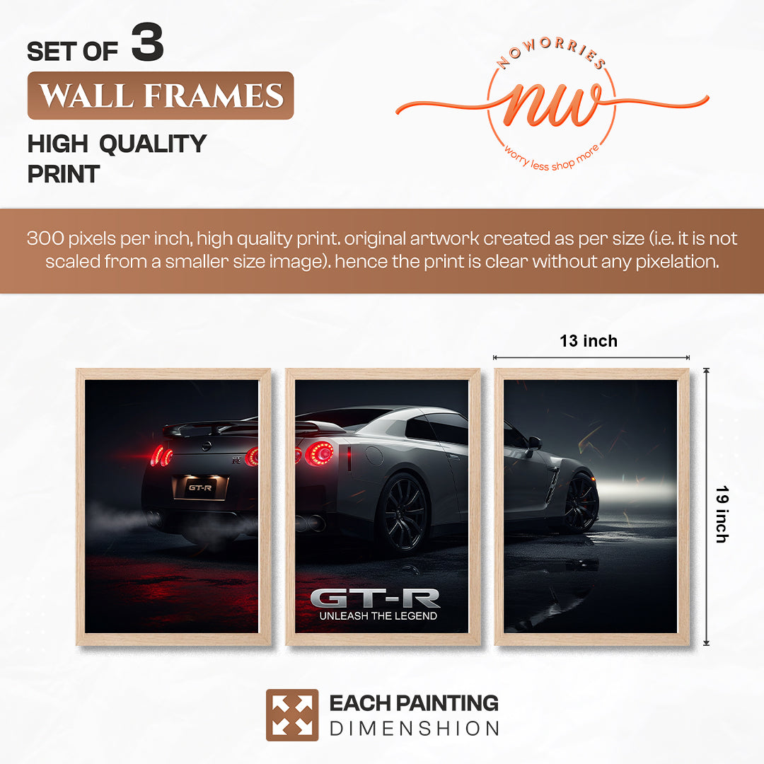 GT-R Unleash The Legend Wall Art Set of 3