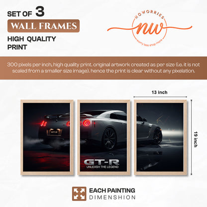 GT-R Unleash The Legend Wall Art Set of 3