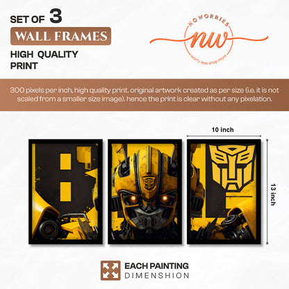 Transformers Bumblebee Wall Art Set of 3