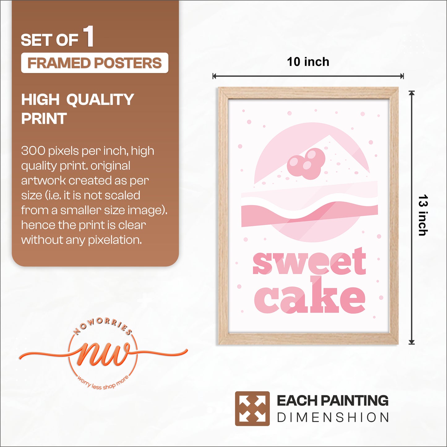 Pink Cake Wall Frame
