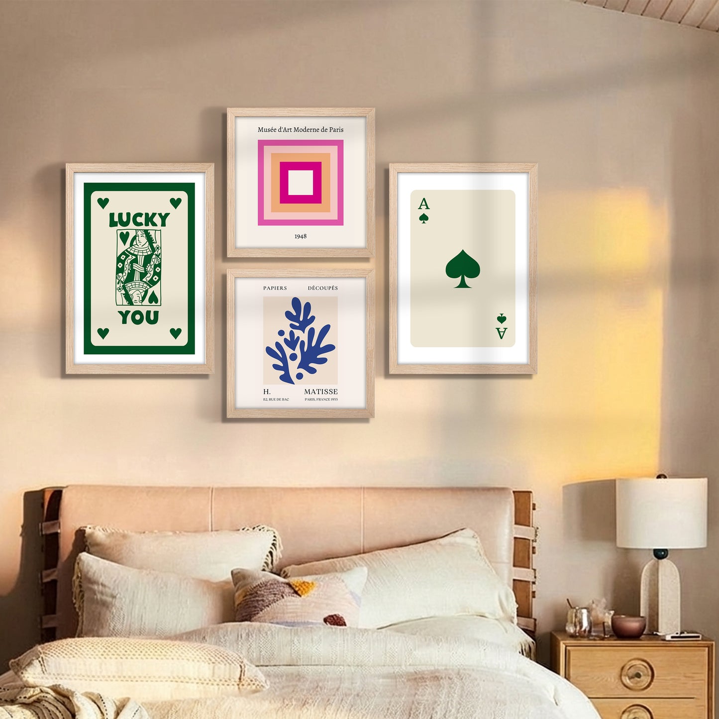 Lucky Card Wall Decor Set of 4