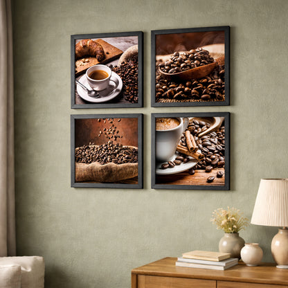 Rustic Coffee Wall Art Set of 4