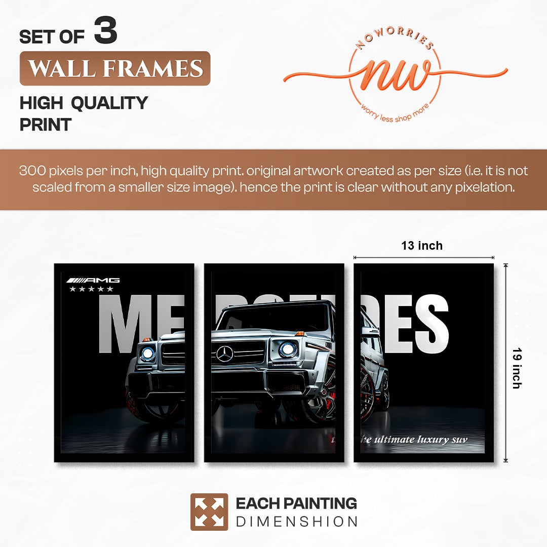Luxury G-Class Art Wall Frame Set of 3