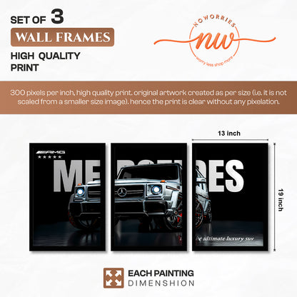 Luxury G-Class Art Wall Frame Set of 3