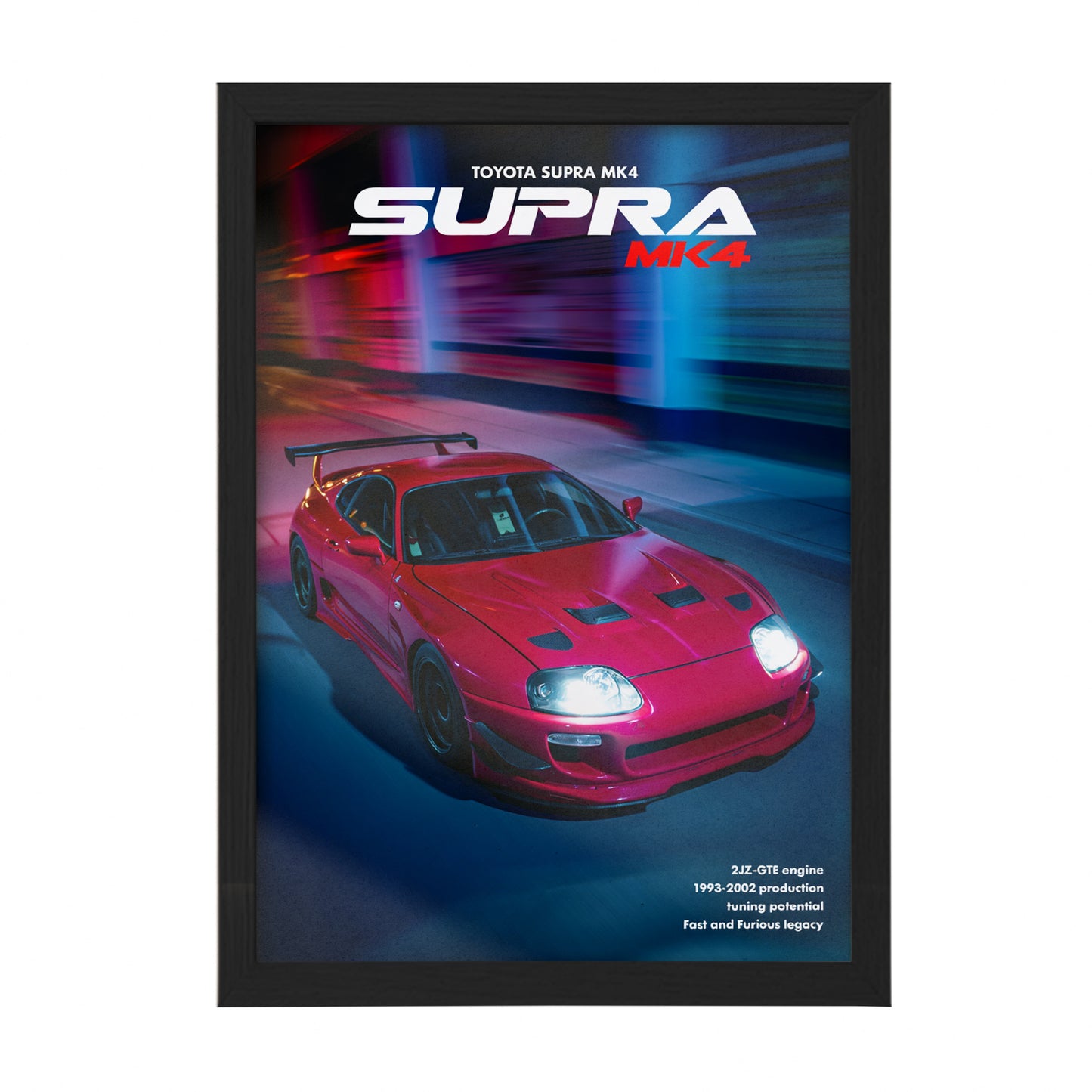 Supra MK4 Midnight Run Wall Frame