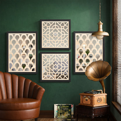 Scallop Arch Mirror Set Set of 4