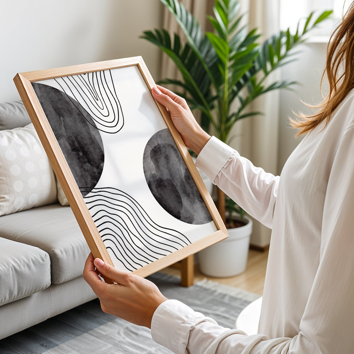Geometric Wave Abstract Poster
