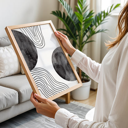 Geometric Wave Abstract Poster