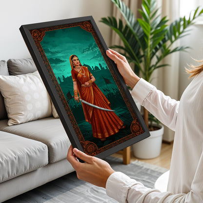 Rajput Warrior Queen Wall Art