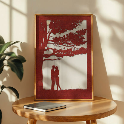 Eternal Love Pinewood Laser Wall Art