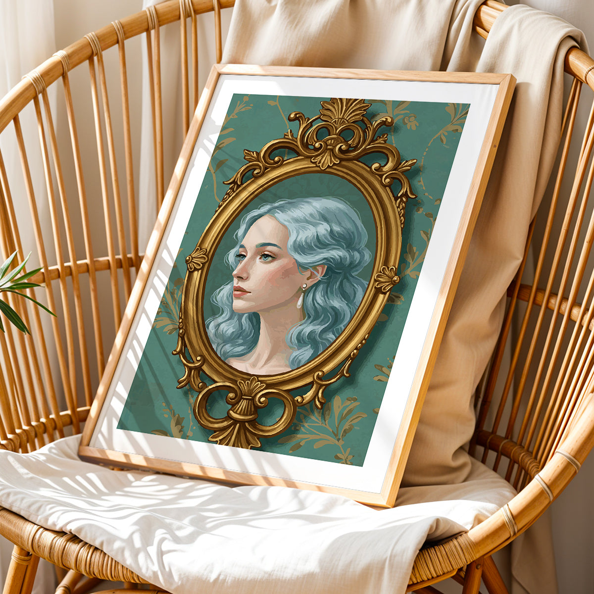 Vintage Victorian Portrait Framed Wall Art Print
