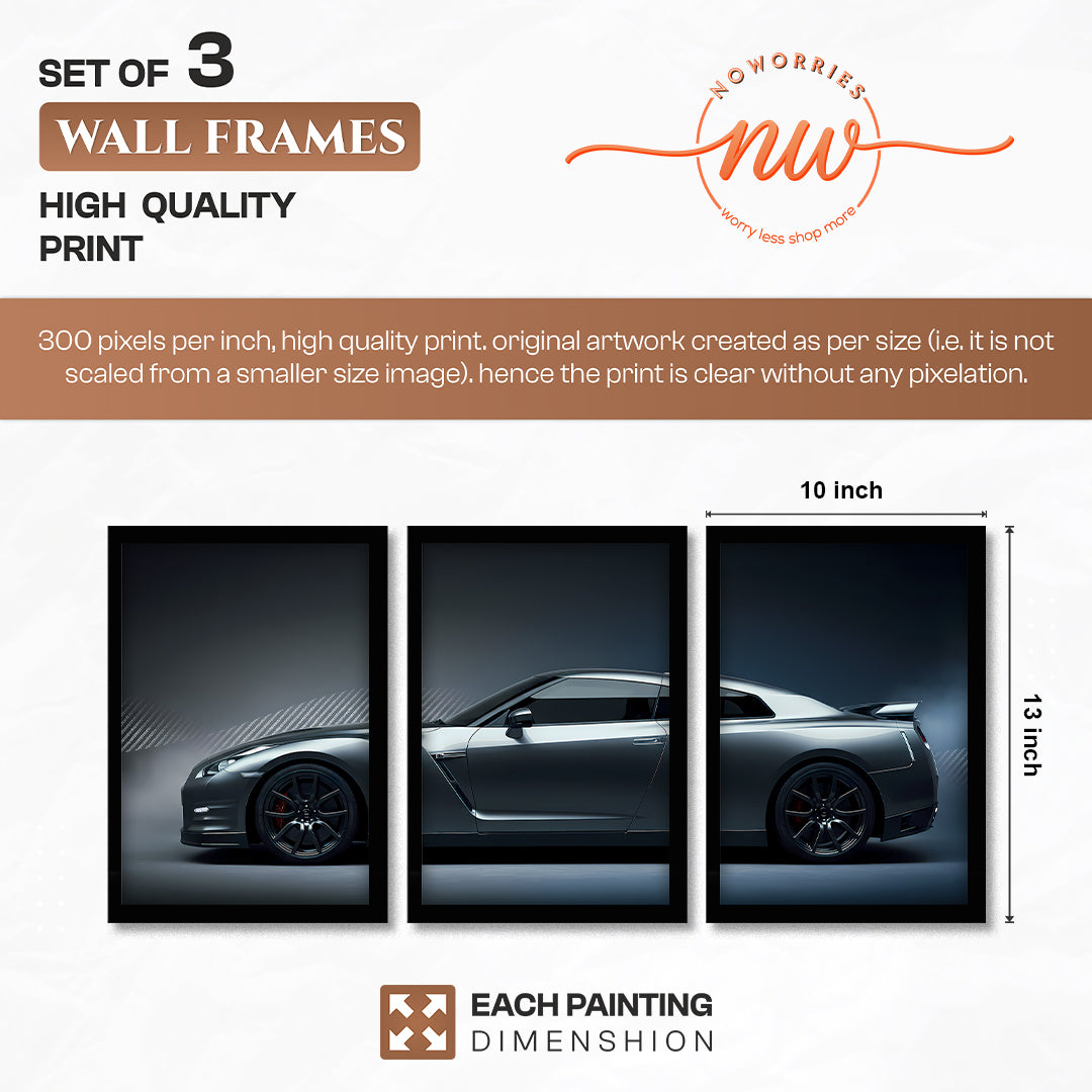 Stealth GT-R Wall Art Set of 3