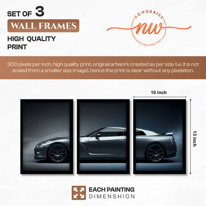 Stealth GT-R Wall Art Set of 3