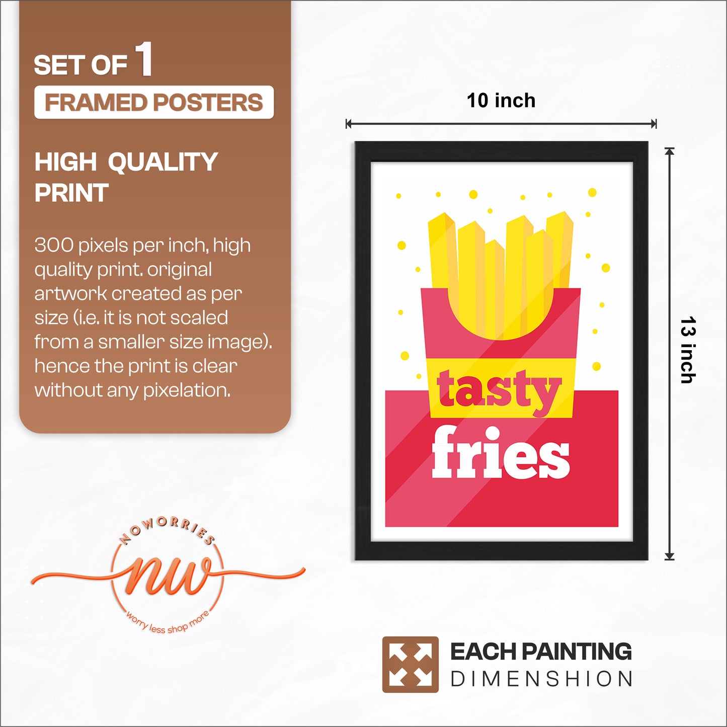 Tasty Fries Wall Frame