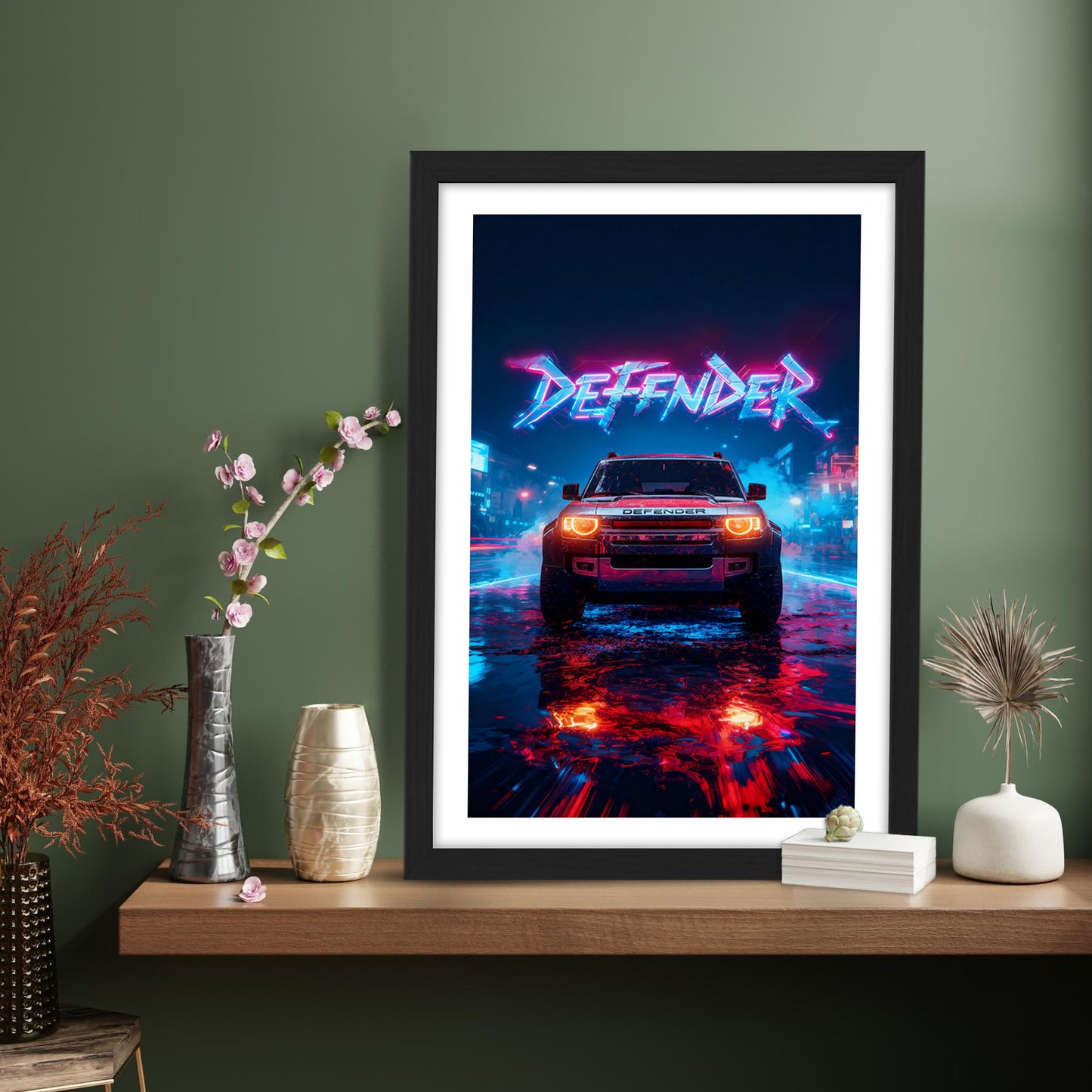 Neon Defender Wall Frame
