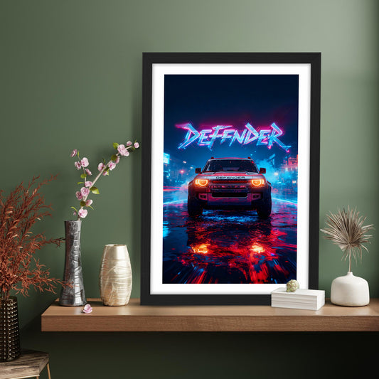 Neon Defender Wall Frame