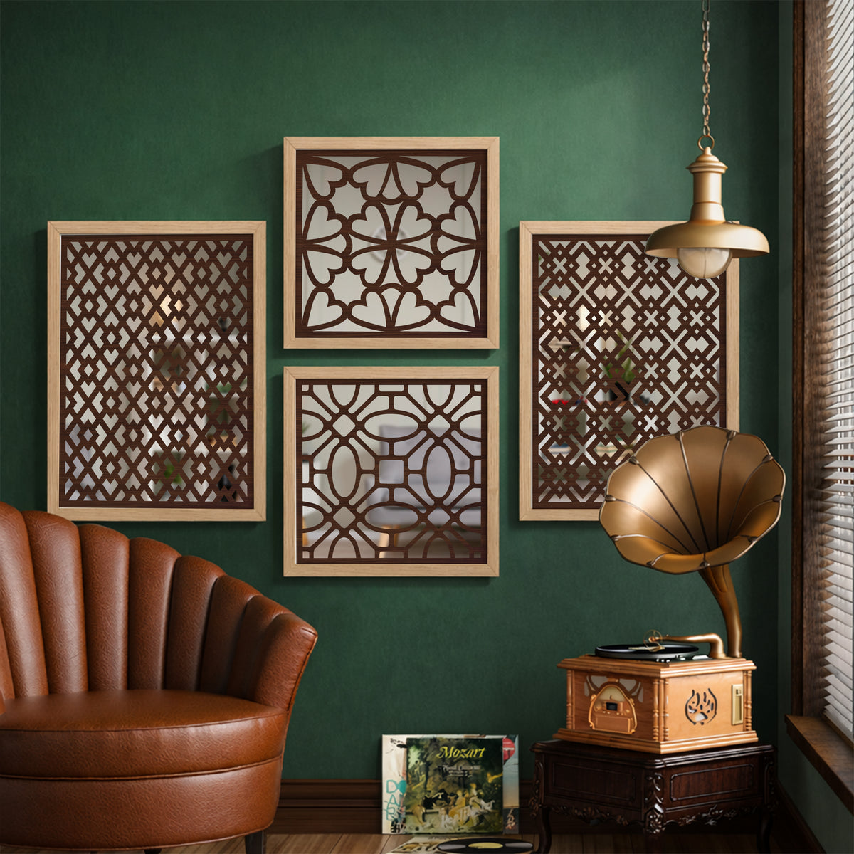 Moroccan Circle Mirror Art Set of 4