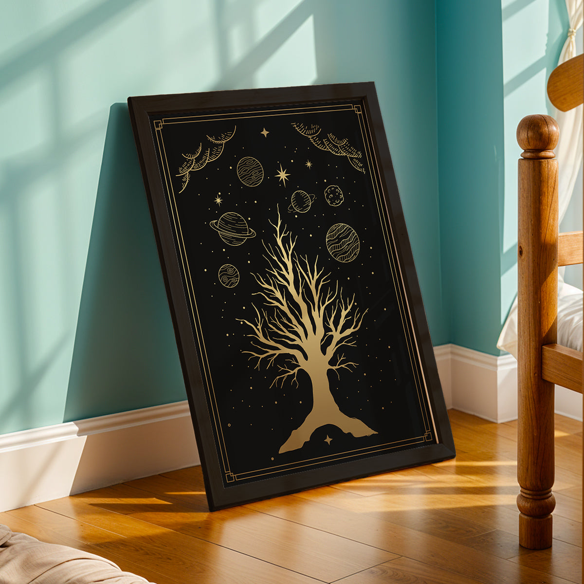 Cosmic Tree of Life Celestial Wall Art