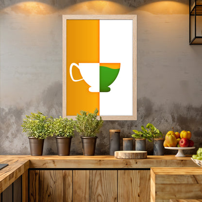 Tricolor Cup Wall Frame