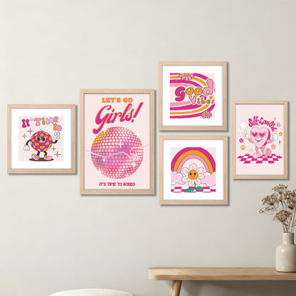 Girly Gallery Wall Set of 5