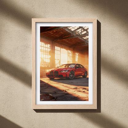 BMW M3 Warehouse Glow Wall Frame