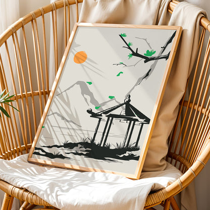 Zen Pavilion Wall Art