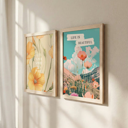 Life is Beautiful Wall Art Set of 2