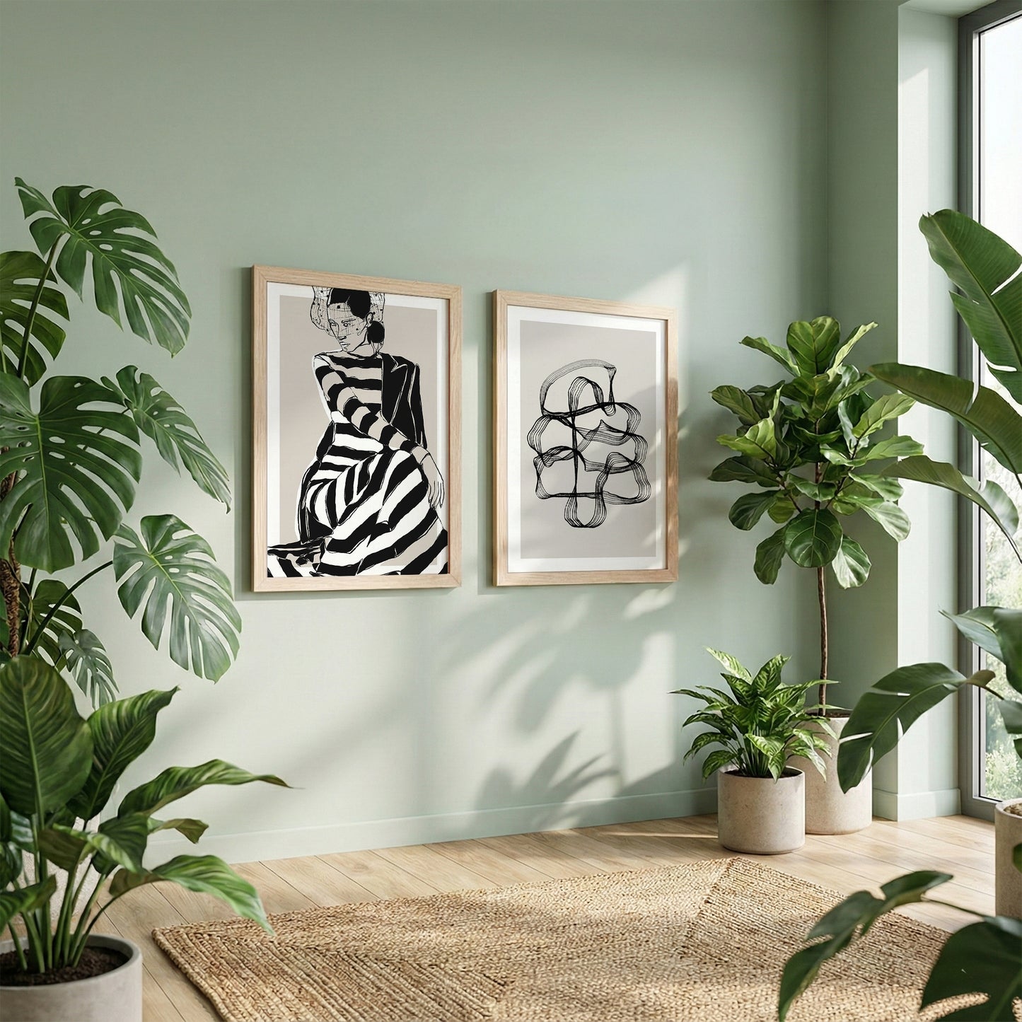 Monochrome Elegance Wall Art Set